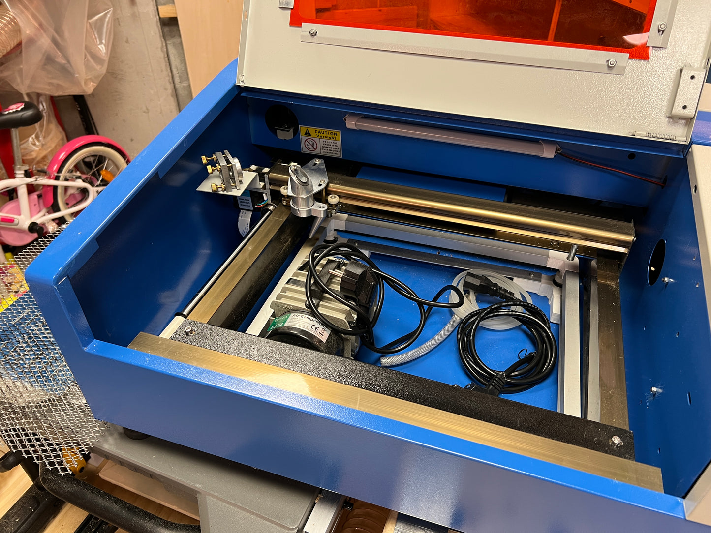 KIT Laser CO2 - K40 con estensione - Air Assist e raffreddamento